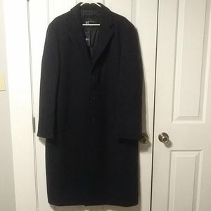 Single Breasted Full Length Wool Coat XL